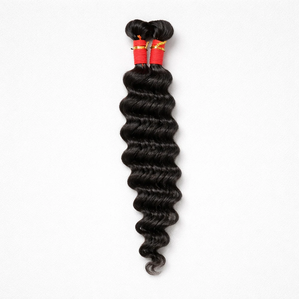 Bulk hair for braiding 20’ - Spiral Curls 100 gr Black 18 inch
