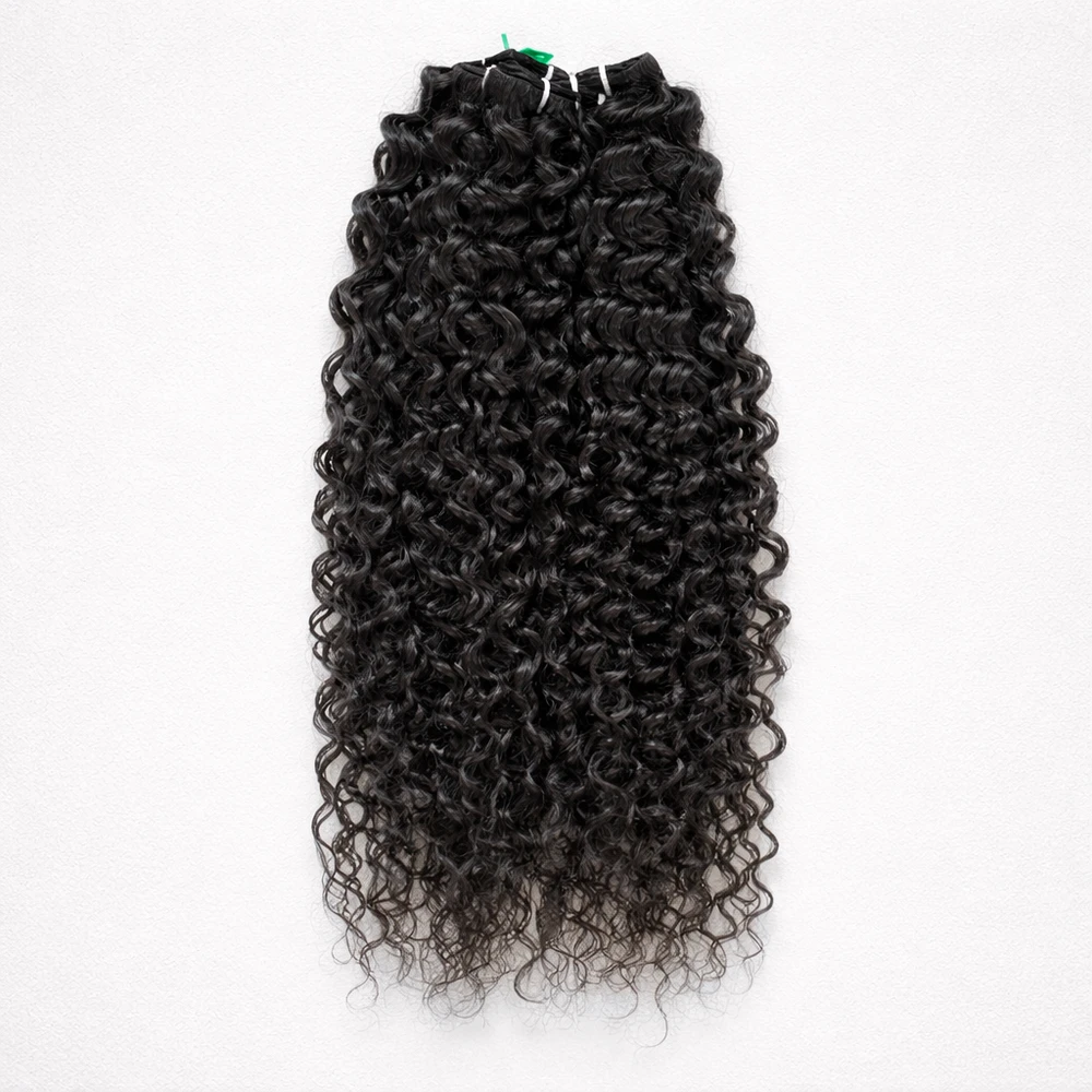 Weft ekstensjon Krølller - Spiral Curls 100 gr Svart 60 cm