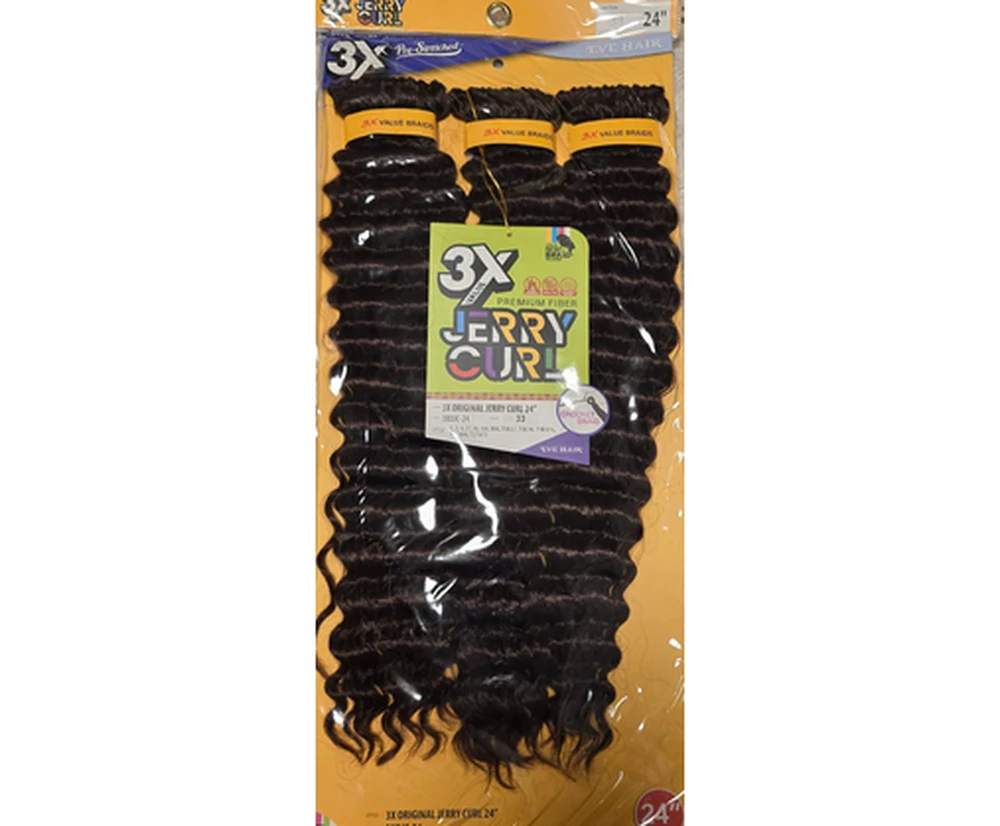 3X Jerry Curl Crochet Braid 24” - 33