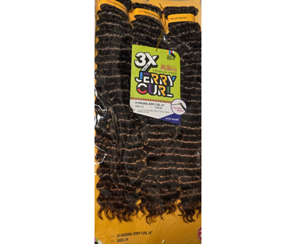 3X Jerry Curl Crochet Braid 24” - T1B/30