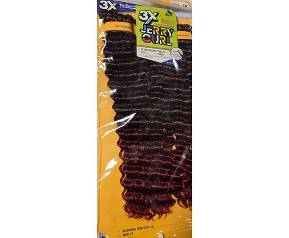 3X Jerry Curl Crochet Braid 24” - T1B/BUG