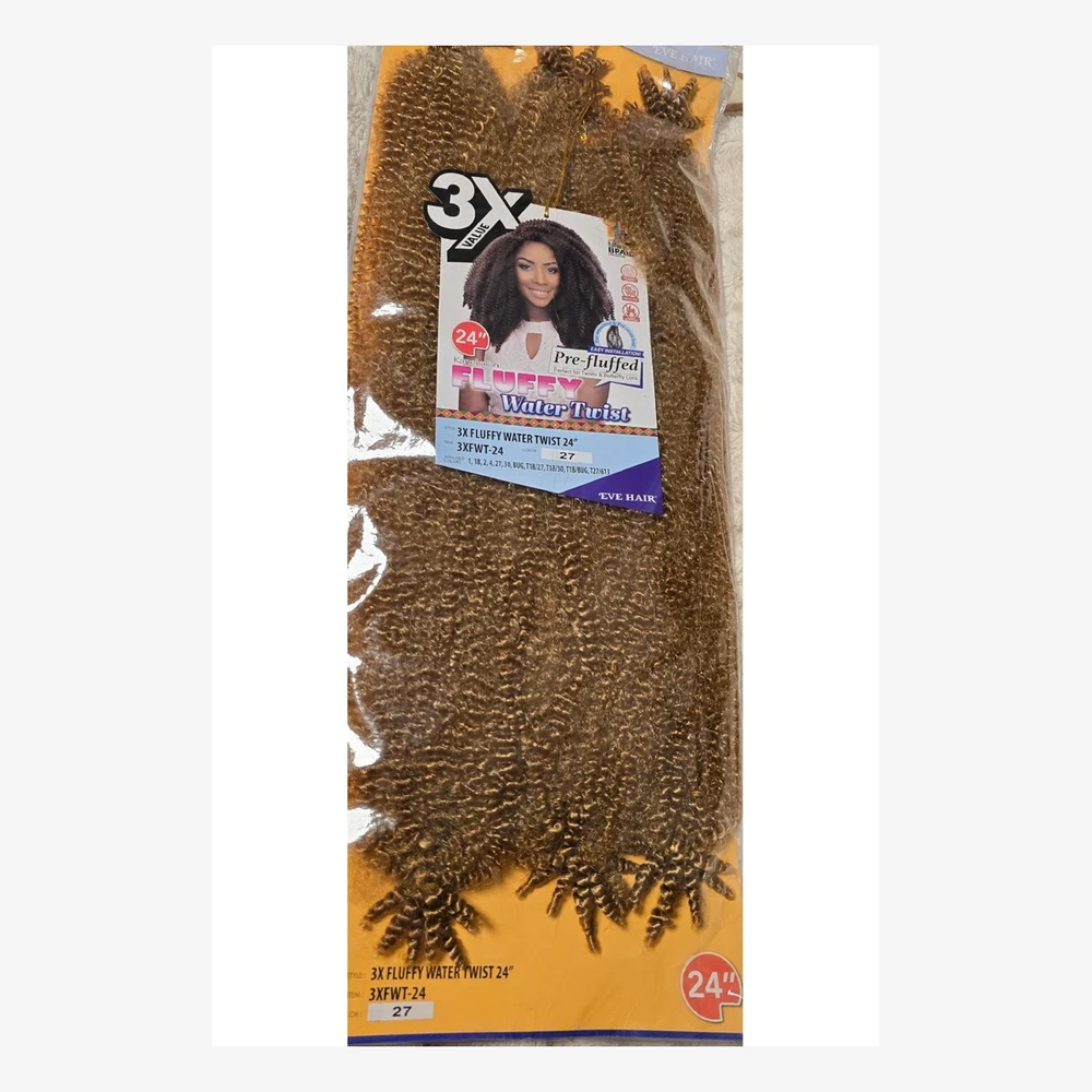 3X Fluffy Water Twist 24” - 27