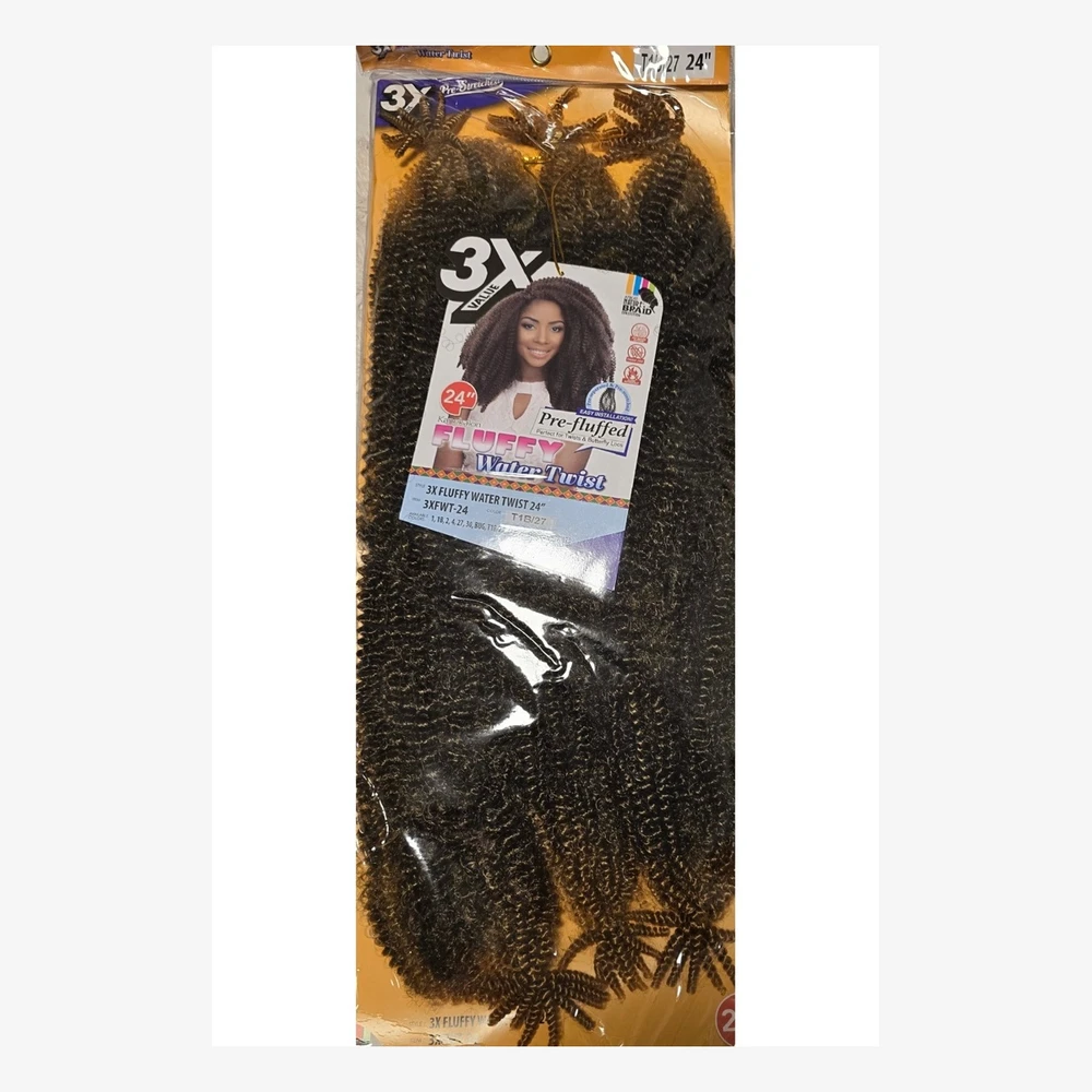3X Fluffy Water Twist 24” - T1B/27