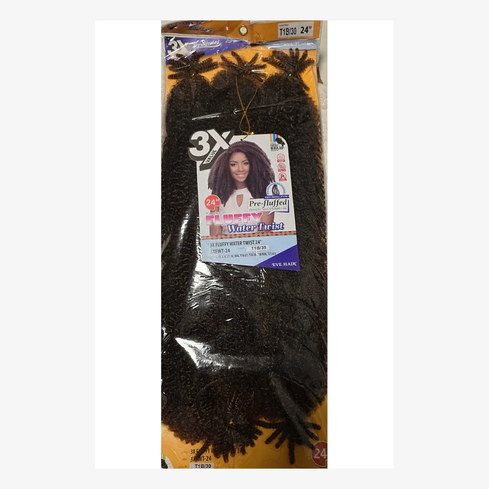 3X Fluffy Water Twist 24” - T1B/30