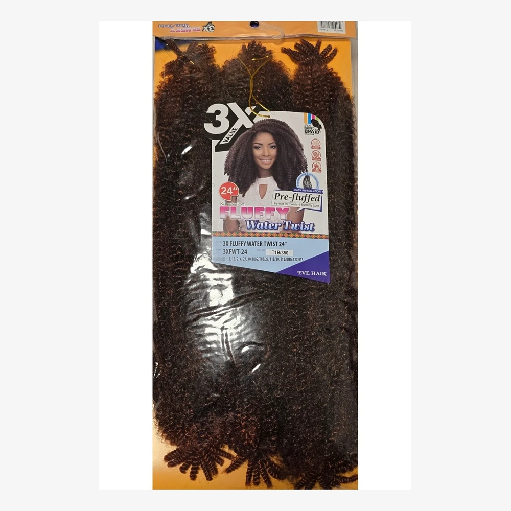 3X Fluffy Water Twist 24” - T1B/350