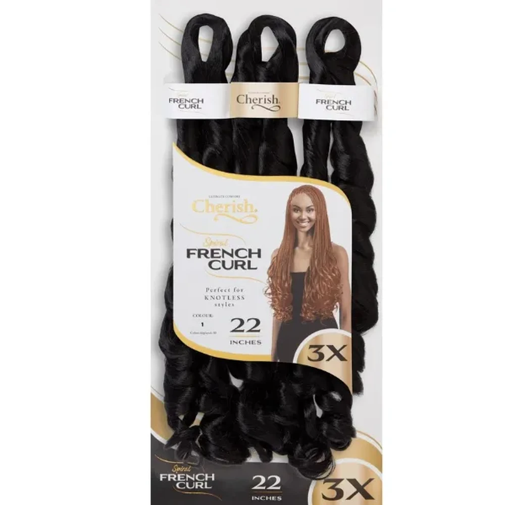 Spiral French Curl 22″ Braids 3x Pre-Stretched