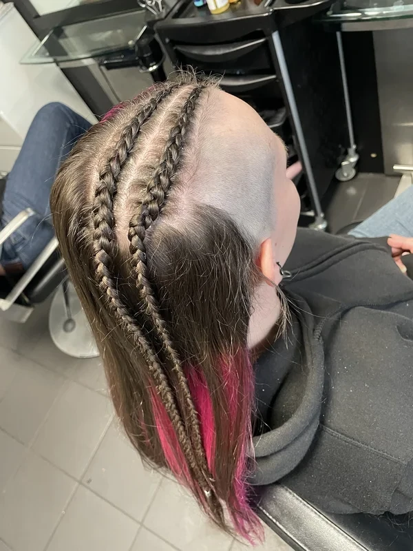 Cornrow Style halvt hode